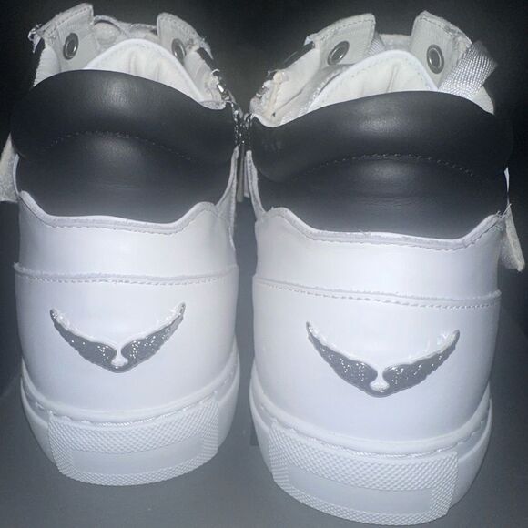 NWTs Zadig & Voltaire | ZV1747 Mid Flash Smooth Sneakers Size 41 - Picture 5 of 9